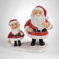 Dept. 56 Santa Claus is Coming to Town 2-Piece Figurine Set - Festive Mr. and Mrs. Claus with Elves