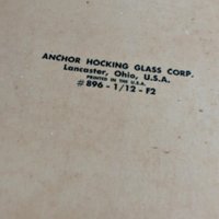 Vintage Anchorglass Deviled Egg Tray with Gold Trim - Elegant Serving for Classic Delights!