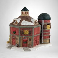 1997 St. Nicholas Square Octagon Barn Village Building - Charming Holiday Collectible