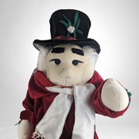 Vintage Mistletoe Angel Plush - Nostalgic Holiday Charm