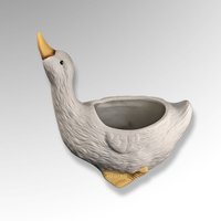 Vintage Porcelain Goose Plant Holder