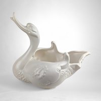 Vintage Hull Pottery 3-Piece Ceramic Swan Set