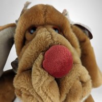 Vintage 1981 Ganzbros Wrinkles Puppet Plush Dog - Adorable Nostalgia for Collectors and Kids