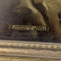 1941 Head of Christ Kriebel & Bates Lithograph – Vintage Spiritual Artistry and Timeless Reverence