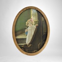 Bessie Pease Gutmann Good Morning 7 x 5" Framed Print – Timeless Childhood Artistry in Every Detail