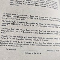 1971 1st Printing Stories and Poems About Pooh and His Friends by A.A. Milne