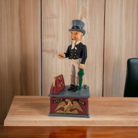 Vintage Paul Sebastian Cast Iron Uncle Sam Coin Bank 