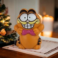 1981 Garfield Figurine with Pink Bow Tie - United Features Syndicate Collectible