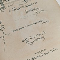 Antique Happy Days A Shakespeare Birthday Book
