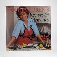 1998 Sophia Loren's Recipes and Memories Hardcover Book