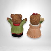 Set of 2 Homco Holiday Bear Figurines 5101