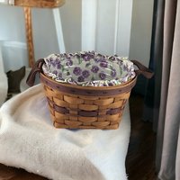 1992 Longeberger Pansy Basket with Liner and Protector