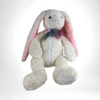 Vintage Soft White 15" Bunny with Long Ears Plush Toy