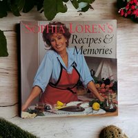1998 Sophia Loren's Recipes and Memories Hardcover Book