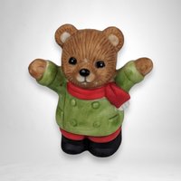 Set of 2 Homco Holiday Bear Figurines 5101
