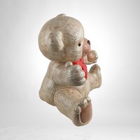 1987 Handmade Ceramic Teddy Bear Bank