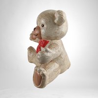 1987 Handmade Ceramic Teddy Bear Bank