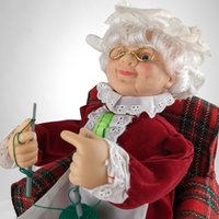 1990s Gemmy Animated Knitting Mrs. Claus in Chair