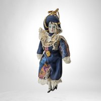 Vintage 9" Pierrot Clown Doll