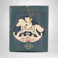 1993 Lenox Baby's First Christmas Rocking Horse Ornament