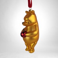 Vintage Classic Pooh Baby's First Christmas Blown Glass Ornament