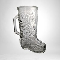 Vintage Glass Boot Mug