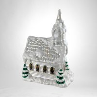 Vintage Lighted Procelain The Old Town Village Church