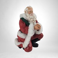 Vintage Santa On One Knee Figure, 7"