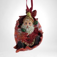 Christopher Radko Floating Leaf Santa Ornament, Woodland Winds