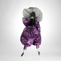 Vintage 10" Harlequin Doll with Purple Outfit