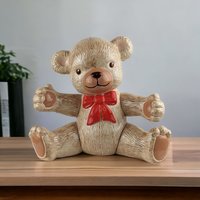 1987 Handmade Ceramic Teddy Bear Bank