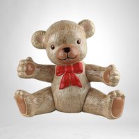 1987 Handmade Ceramic Teddy Bear Bank