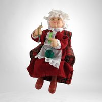 1990s Gemmy Animated Knitting Mrs. Claus in Chair