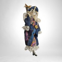 Vintage 9" Pierrot Clown Doll