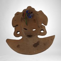 Vintage Terrcotta Aztec Mask 8" Wall Decor