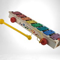Vintage Fisher-Price Pull-A-Tune Xylophone, Wooden Musical Pull Toy,  Classic Baby Toy, 1960s-70s, Educational Toy