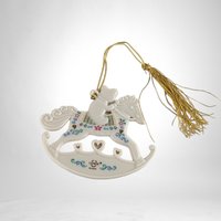 1993 Lenox Baby's First Christmas Rocking Horse Ornament