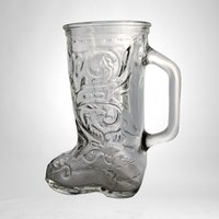 Vintage Glass Boot Mug