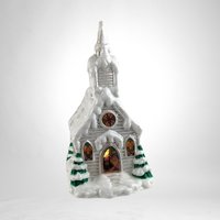 Vintage Lighted Procelain The Old Town Village Church