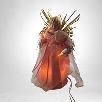 Vintage Light Up Angel Tree Topper in Pink and Gold