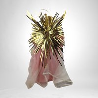 Vintage Light Up Angel Tree Topper in Pink and Gold