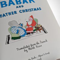 Vintage Babar and Father Christmas Book, Softcover