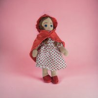 Small Vintage 6" Red Riding Hood Doll