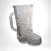 Vintage Glass Cowboy Boot Mug