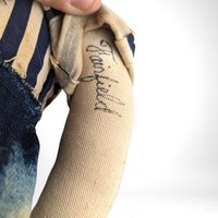 Vintage Folk Art Country Folk Signed 22" Raggedy Ann Doll