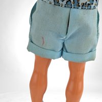 Vintage Blonde Ken Doll with Blue Outfit