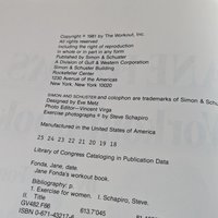 1981 Jane Fonda's Workout Hardcover Book