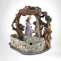 Vintage Tabletop Fountain | Musical Tea Party Scene | Collector's Item