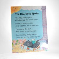 Set of 5 Vintage 22" Laminated Nursery Rhymes Wall Hangings