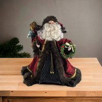 Vintage San Francisco Music Box Musical Display Santa | Holiday Decor | Collectible Christmas Figurine | Whimsical Home Accent